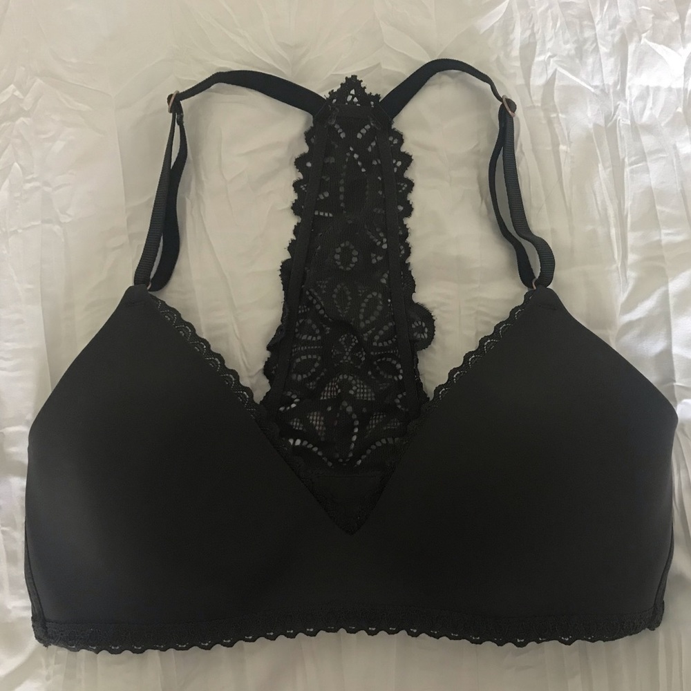 Aerie Charcoal Everyday Wireless Racerback Bra